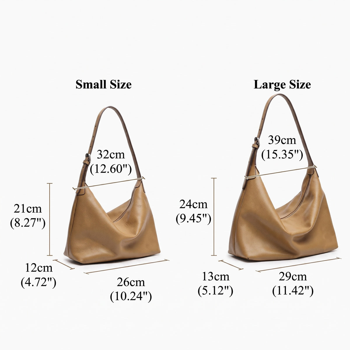 Supple Slouchy Genuine Leather Crescent Hobo Clutch Bag