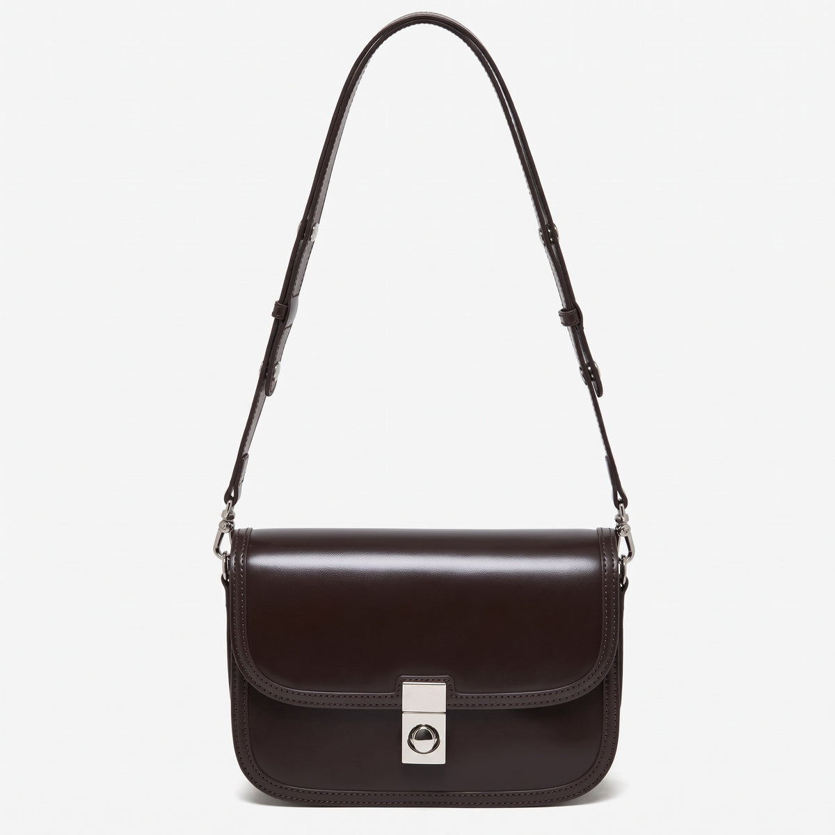 Borsa vintage a spalla e messenger in vera pelle liscia di vacchetta