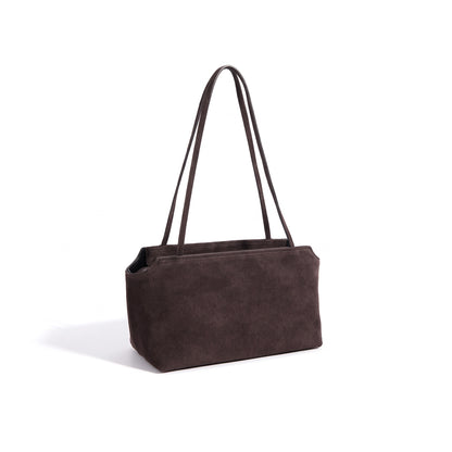 Pochette vintage en cuir suédé