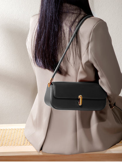 Sophisticated Vegan Eco-Leather Baguette Clutch Bag
