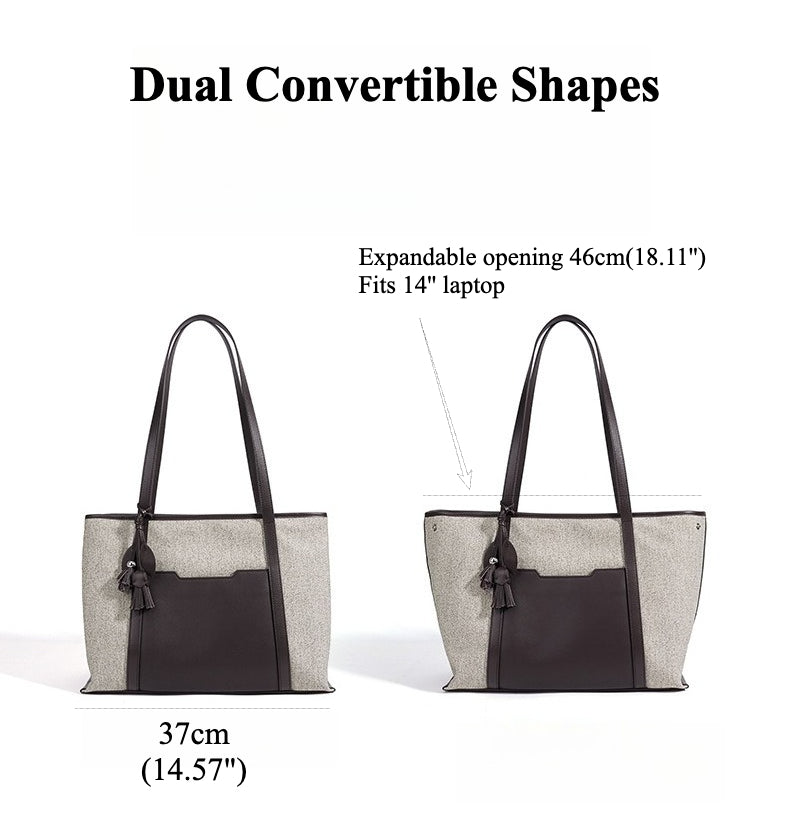 Minimalist Canvas Spacious Tote Clutch Bag