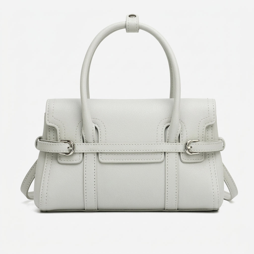 Sleek Genuine Leather Flap Satchel Clutch Bag