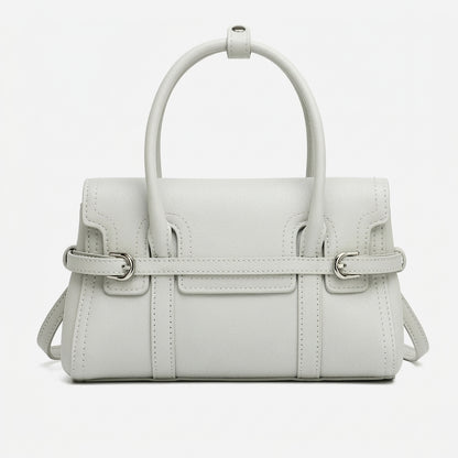 Sleek Genuine Leather Flap Satchel Clutch Bag