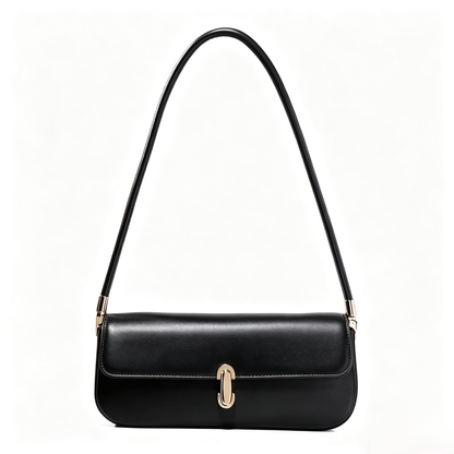 Sophisticated Vegan Eco-Leather Baguette Clutch Bag