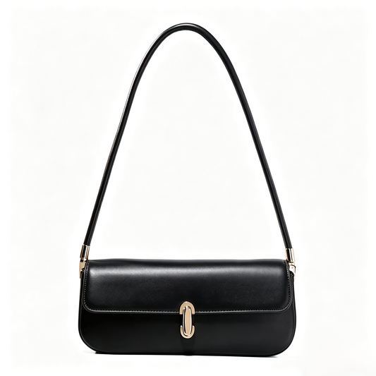 Sophisticated Vegan Eco-Leather Baguette Clutch Bag