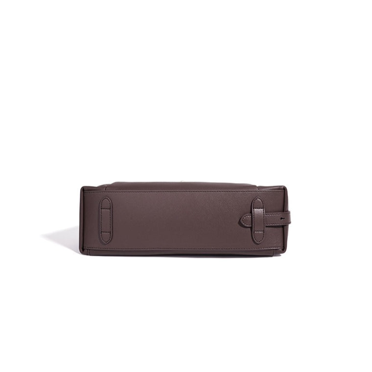 Muted Pebbled Genuine Leather Flap Clutch Bag