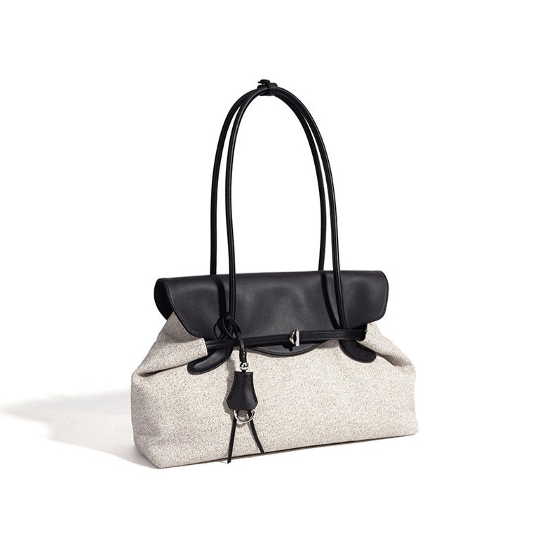 Mellow Canvas Spacious Flap Clutch Bag