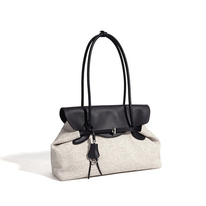 Mellow Canvas Spacious Flap Clutch Bag