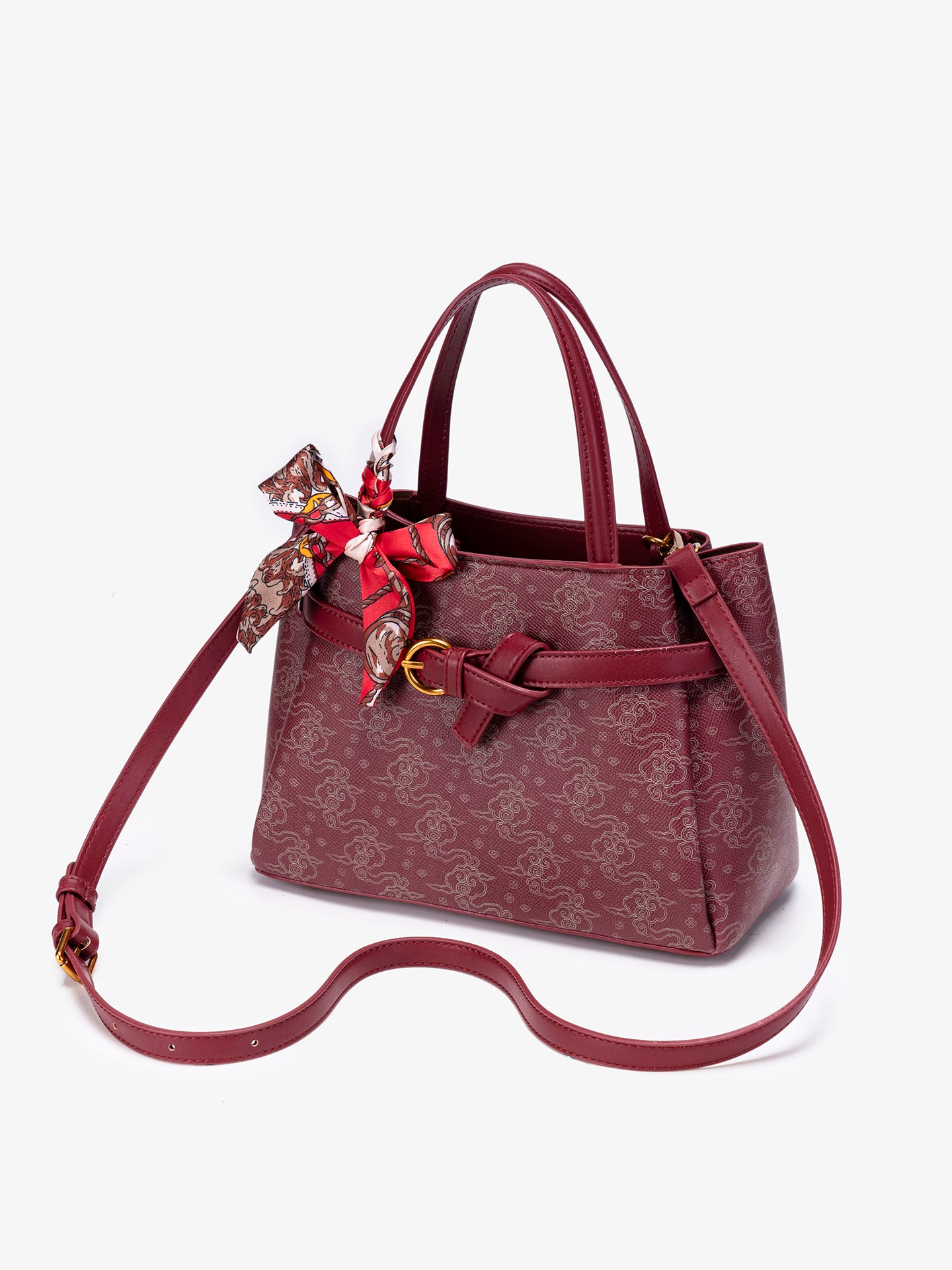 Refined Cloud Texture Vegan Eco-Leather Shoulder Tote Bag