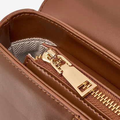Borsa da donna in vera pelle con fibbia a ferro di cavallo