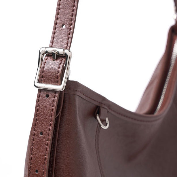 حقيبة هيريتاج بوسطن جلد طبيعي - حقيبة بولينغ كلاسيكية بمقبض علوي