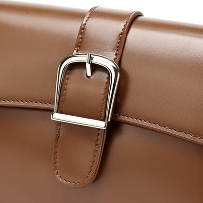 Retro Genuine Leather Baguette Clutch Bag