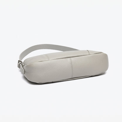 Effortless Genuine Leather Quilted Hobo Clutch Bag