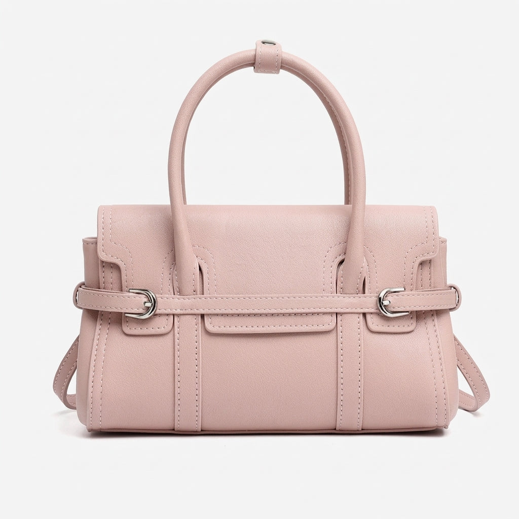 Sleek Genuine Leather Flap Satchel Clutch Bag
