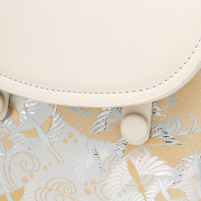 Ethereal Crane Pattern Vegan Eco-Leather Mini Flap Clutch Bag