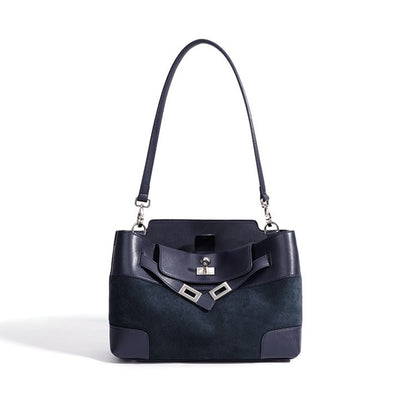 Slouchy Suede Genuine Leather Clutch Bag