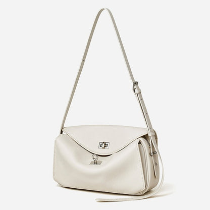 Silky Matte Genuine Leather Envelope Flap Clutch Bag