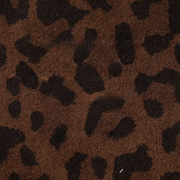 Retro Suede Genuine Leather Leopard Envelope Clutch Bag