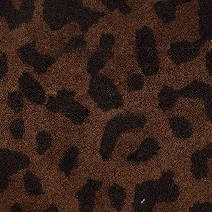 Retro Suede Genuine Leather Leopard Envelope Clutch Bag