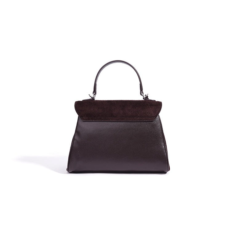 Retro Suede Genuine Leather Kelly Clutch Bag