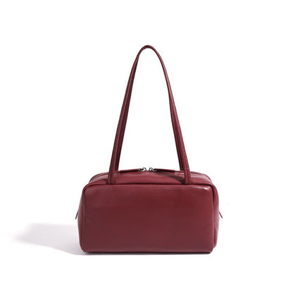 Minimalist Genuine Sheepskin Bowling Clutch Bag