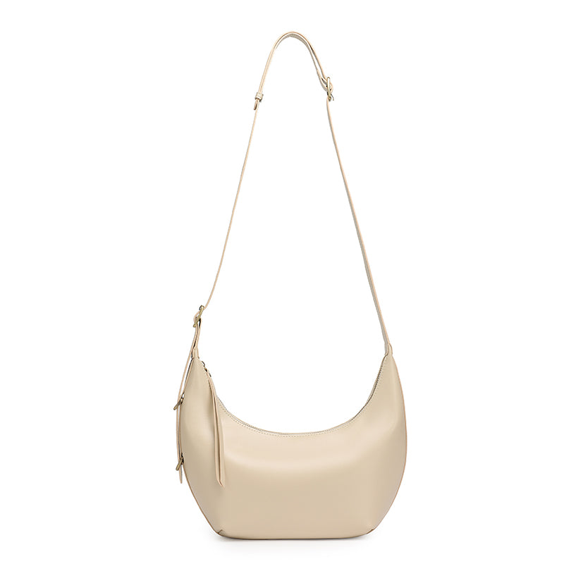 Borsa hobo di nicchia senza tempo in vera pelle con patina unica cerata a olio