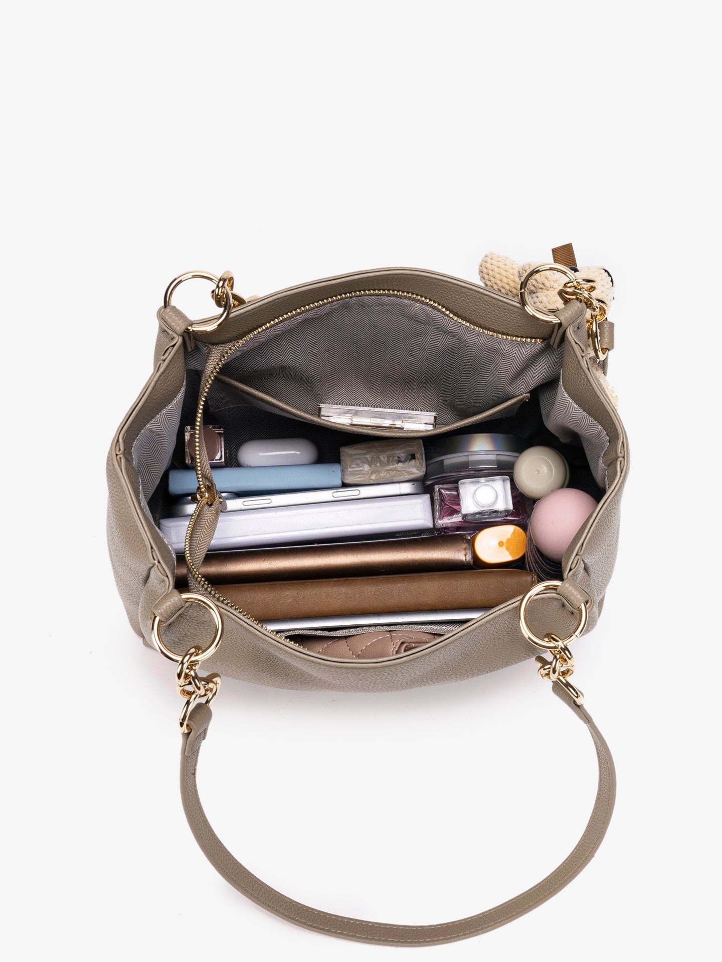 Sophisticated Minimalist Pebbled Vegan Eco-Leather Tote Bag