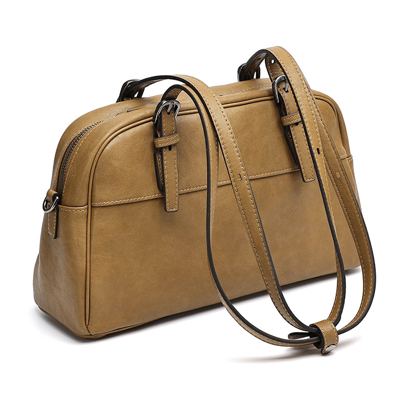 Mellow Rustic Genuine Leather Boston Clutch Bag