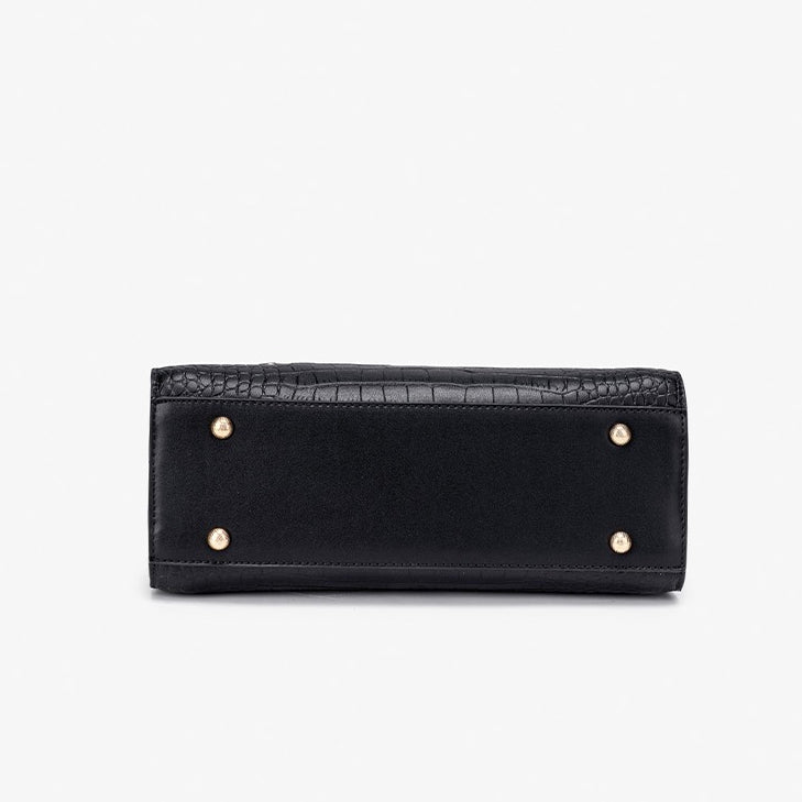 Classic Crocodile Pattern Vegan Eco-Leather Clutch Bag
