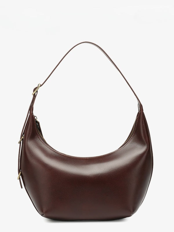 Niche Timeless Genuine Leather Dumping Bag With Unique Oil Waxed Patina