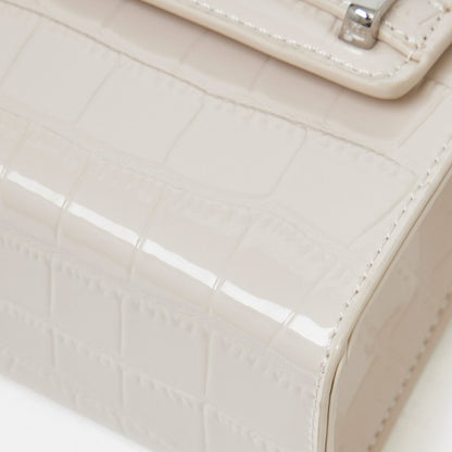 Minimalist Crocodile Pattern Handheld Genuine Leather Crossbody Bag