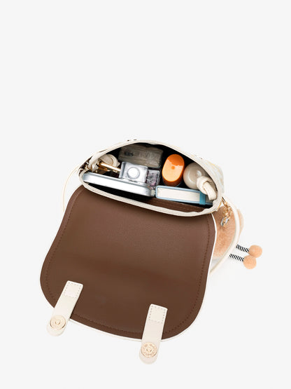 Exquisite Embroidered Vegan Eco-Leather Compact Flap Clutch Bag