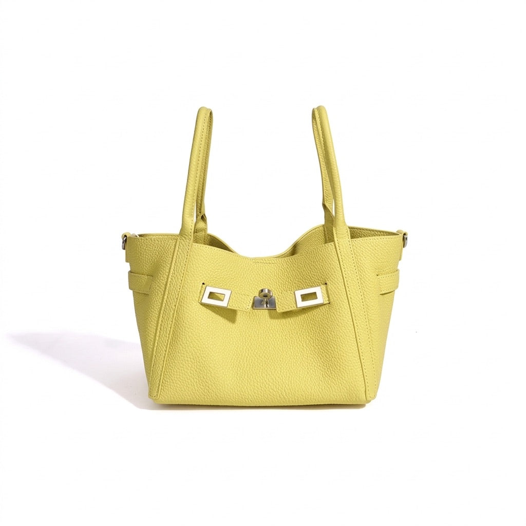 Geantă clutch mini tip găleată, casual, din piele naturală