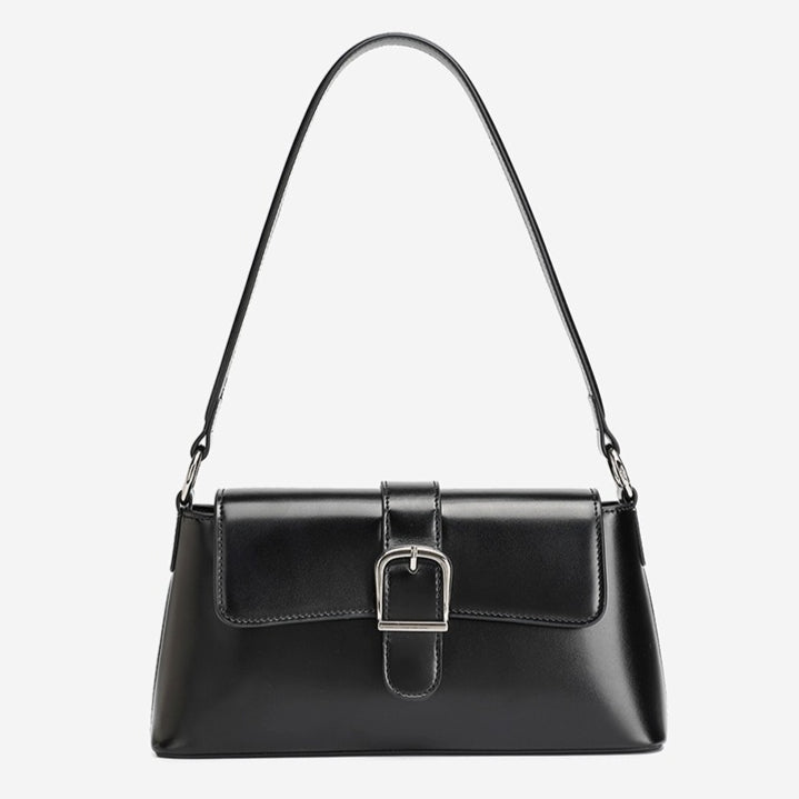 Retro Genuine Leather Baguette Clutch Bag