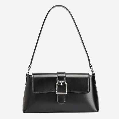 Retro Genuine Leather Baguette Clutch Bag