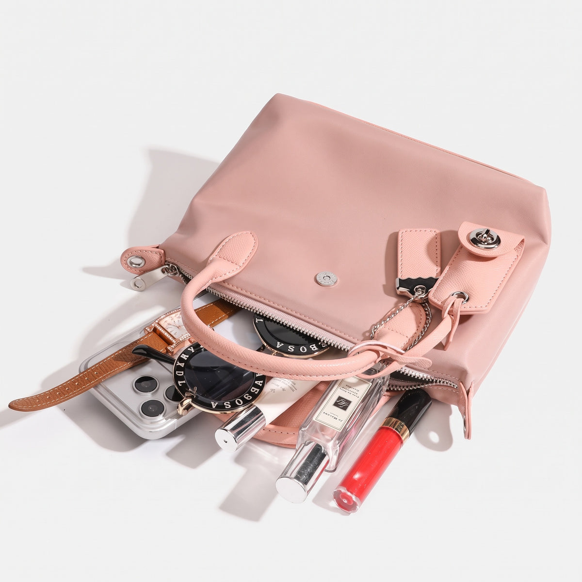 Borsa a tracolla e spalla chic e leggera in nylon a forma di fagottino