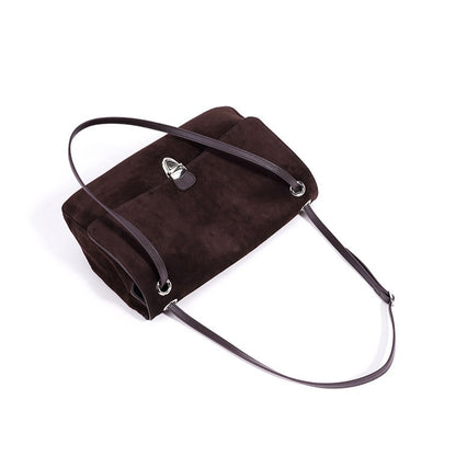Vintage Luxe Suede Genuine Leather Clutch Bag