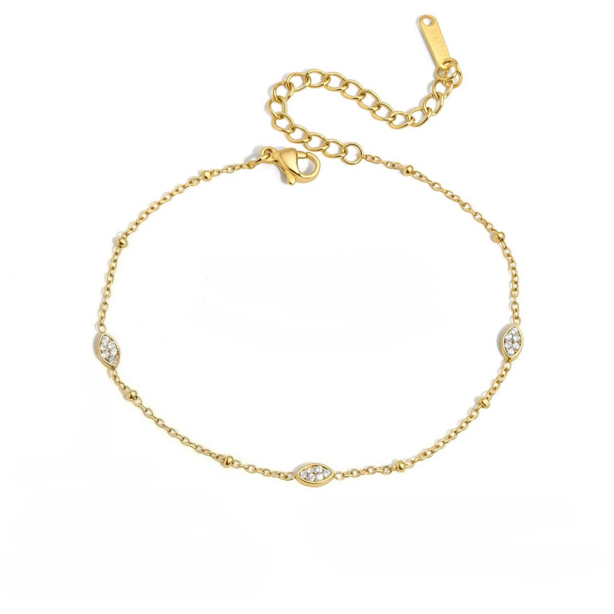 Modern Luxury Delicate Pavé Station Bracelet