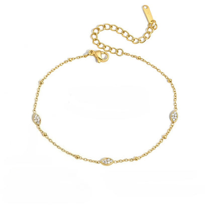 Modern Luxury Delicate Pavé Station Bracelet