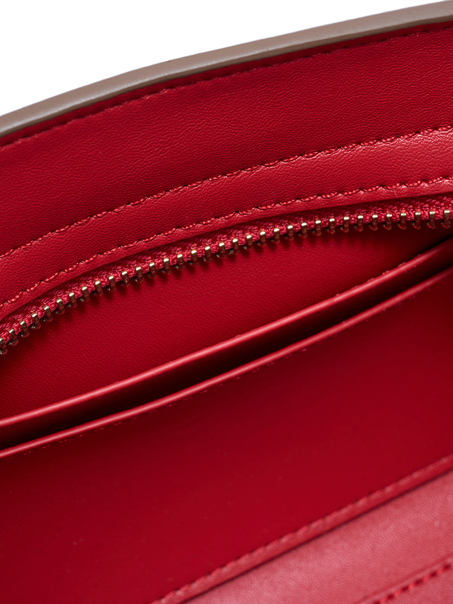 Graceful Genuine Leather Baguette Clutch Bag