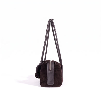 Schicke matte Baguette-Clutch aus echtem Leder