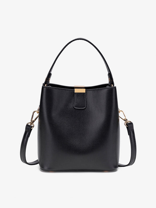 Vintage Vegan Eco-Leather Bucket Clutch Bag