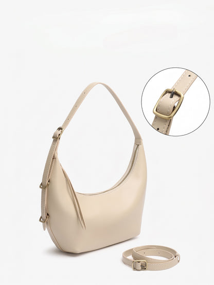 Borsa hobo di nicchia senza tempo in vera pelle con patina unica cerata a olio