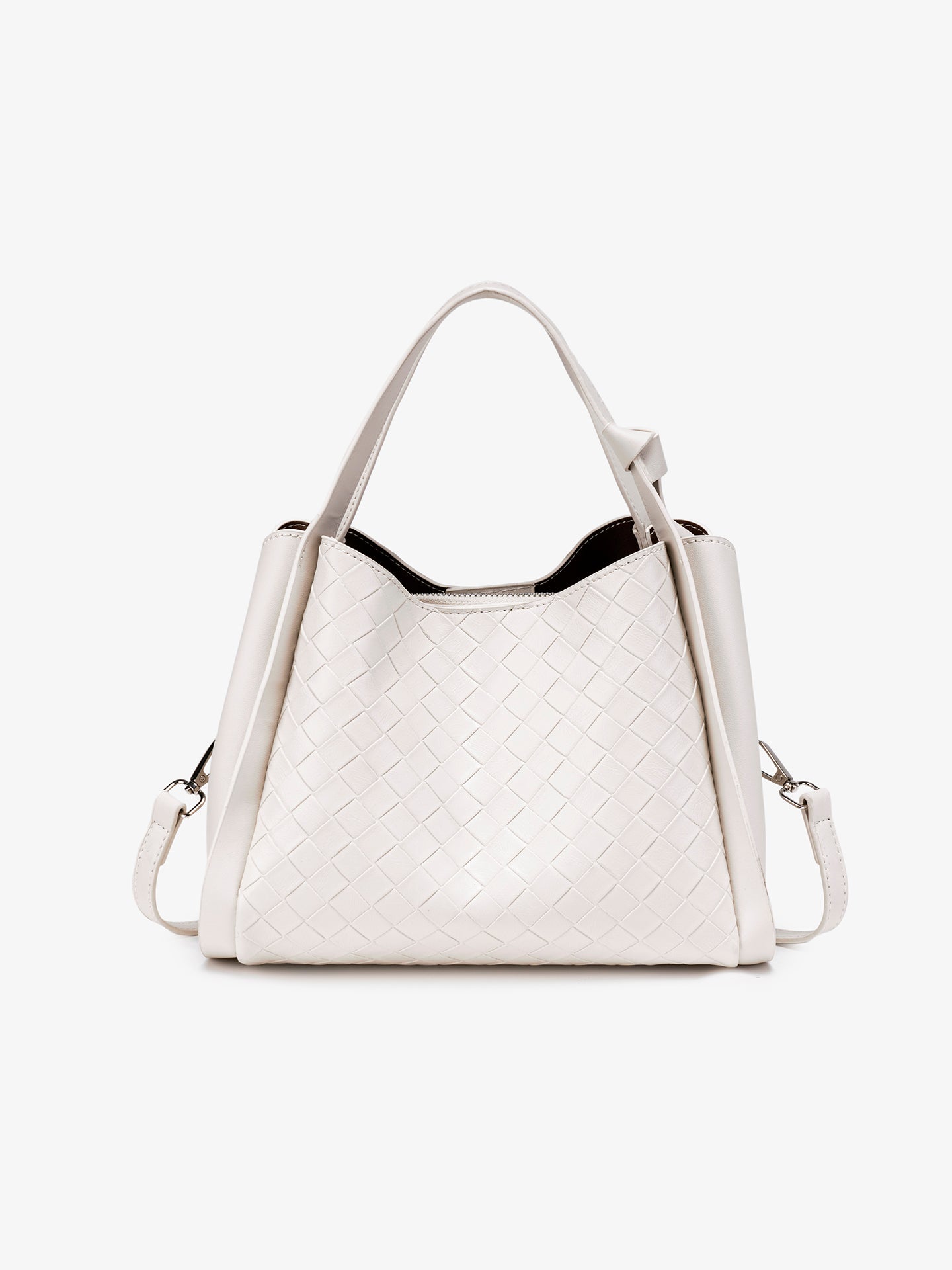 Timeless Braided Vegan Eco-Leather Clutch Tote Bag