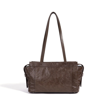Vintage Genuine Leather Cargo Satchel Clutch Bag
