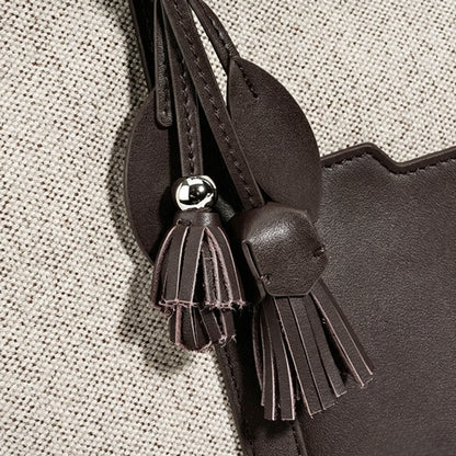 Borsa pochette tote capiente in tela, dal design minimalista