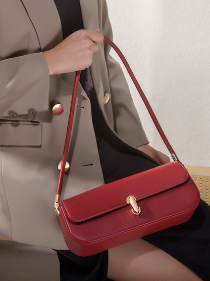 Sophisticated Vegan Eco-Leather Baguette Clutch Bag