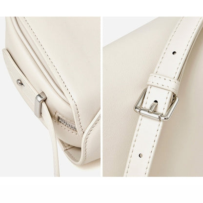 Silky Matte Genuine Leather Envelope Flap Clutch Bag