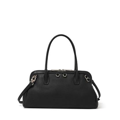Sac pochette Boston en cuir véritable défini