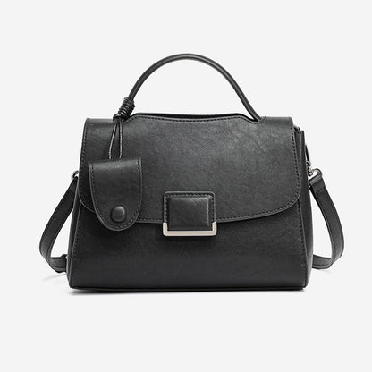 Chic Genuine Leather Square Flap Clutch Bag